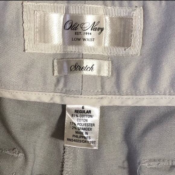 Old Navy Low-Waist Stretch Straight Leg Khaki Pants | Women's Size 6R - Picture 5 of 6